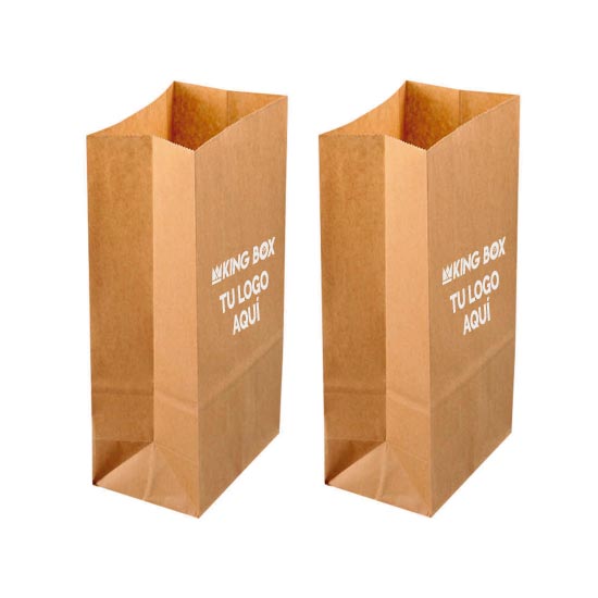 Bolsas de papel pequeñas con impresión personalizada / Impresión de  logotipo personalizado en bolsas de papel Kraft