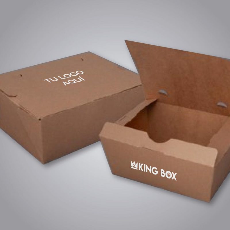 Caja Champak extra grande Kraft 69 oz. con Impresión