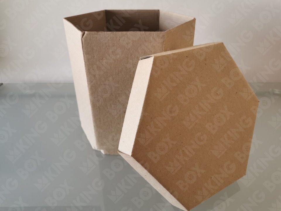 100 Cajas hexagonales grandes con tapa - Con impresión - Imagen 3