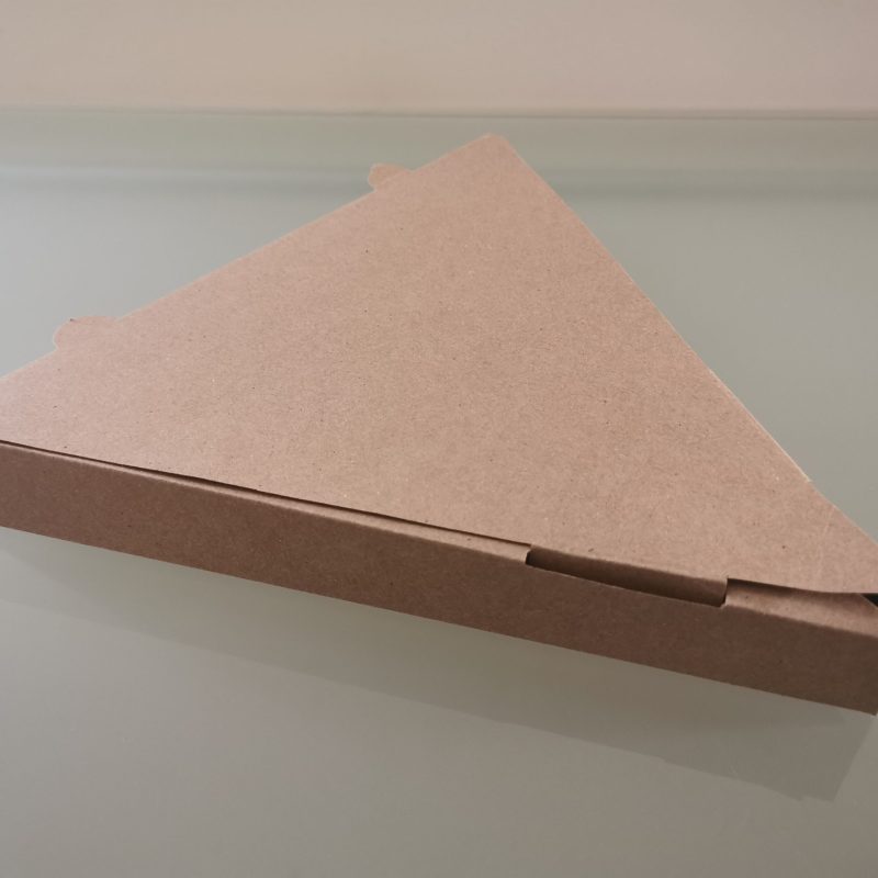 Caja triángulo para rebanada de pizza